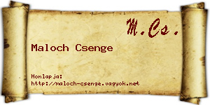 Maloch Csenge névjegykártya